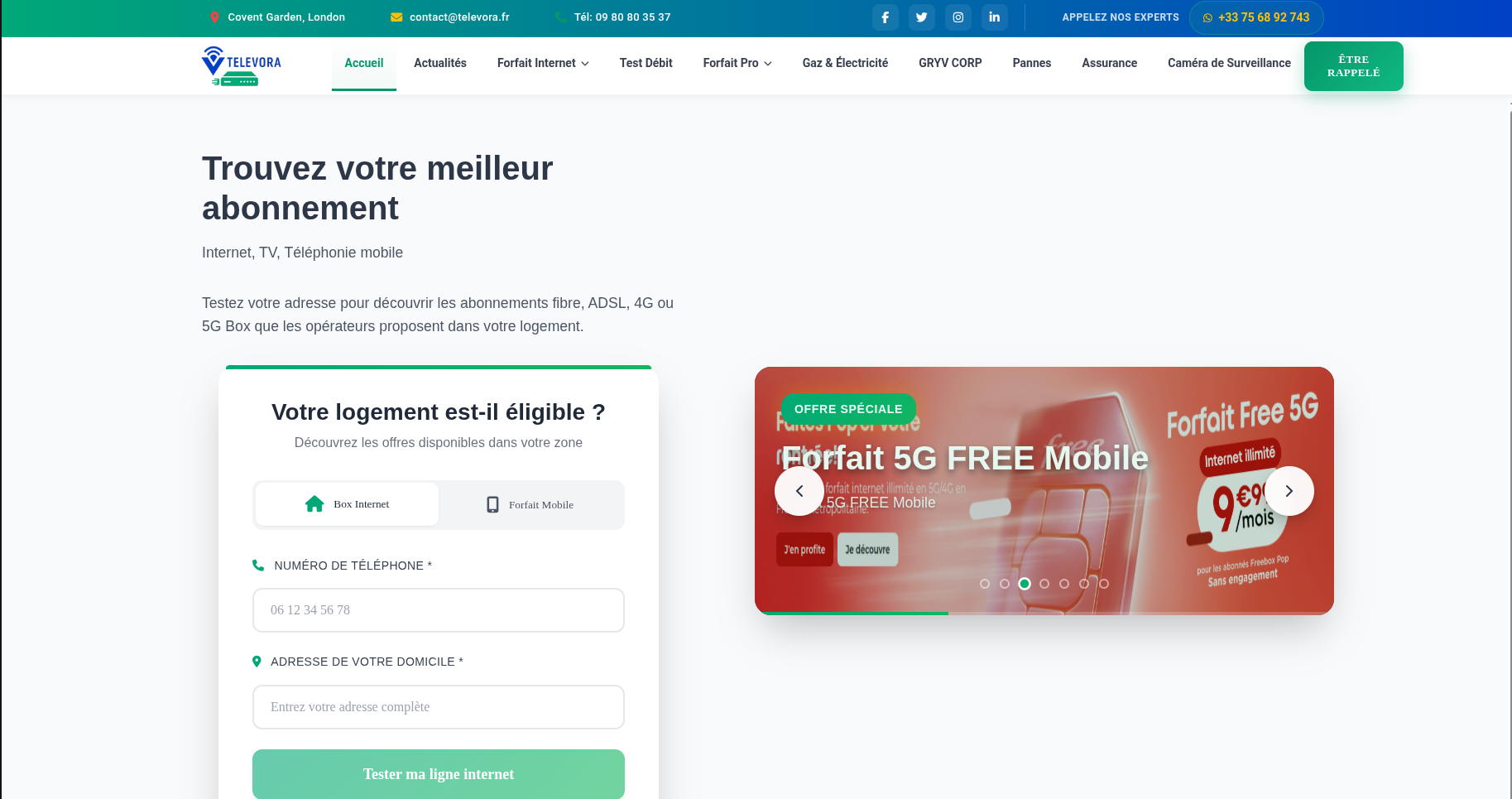 TELEVORA website